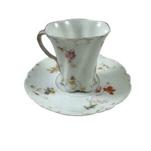 Rosenthal Continental Versailles Espresso Cup and Saucer Germany Antique 1890s